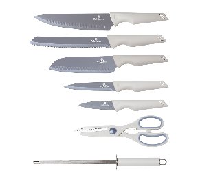 סט סכינים מקצועי 7 חלקים עם מעמד עץ יוקרתי 